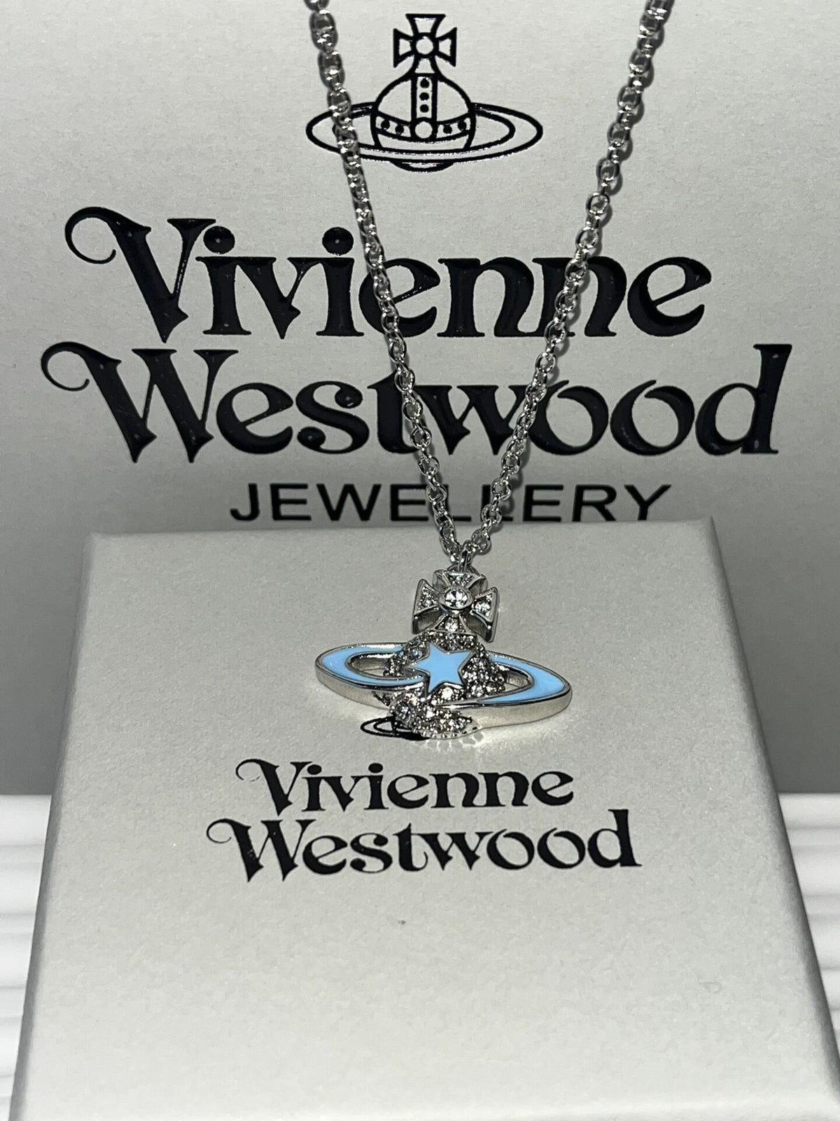 Vivienne Westwood Orb-Inspired Emblem Jewelry Accessory in Polished Metal-Tone – Design 008 front product view