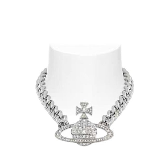 Orb Jewelry Accessory in Polished Metal-Tone – Design 002 front product view