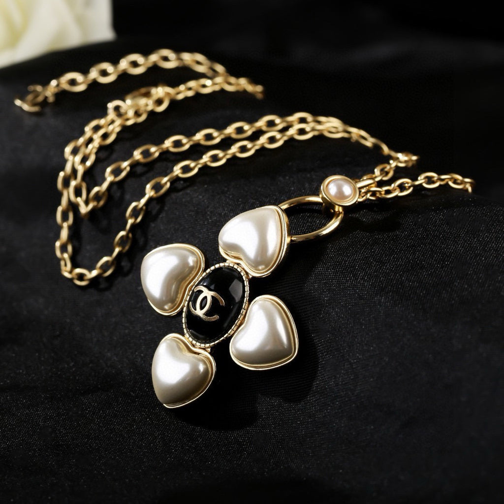 Signature Emblem Pendant Necklace in Gold-Tone – Design 052 side detail