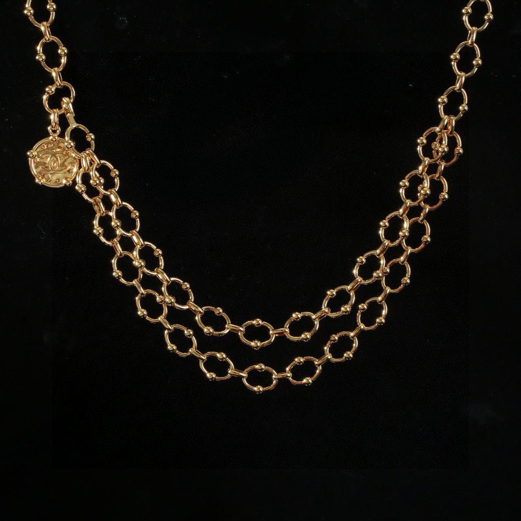 Signature Emblem Jewelry Accessory in Polished Metal-Tone – Design 055 detail view