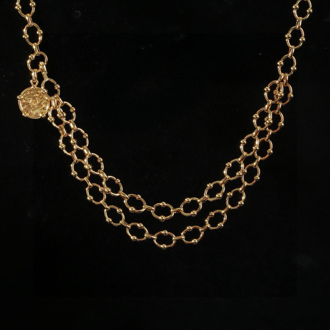 Signature Emblem Jewelry Accessory in Polished Metal-Tone – Design 055 detail view