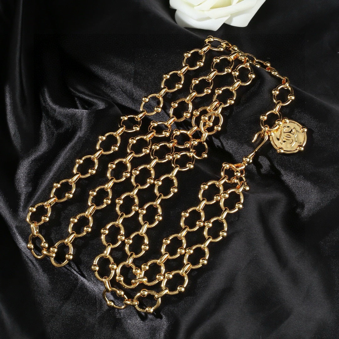 Signature Emblem Jewelry Accessory in Polished Metal-Tone – Design 055 styled product view