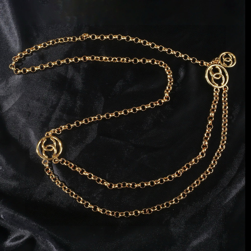 Signature Emblem Jewelry Accessory in Polished Metal-Tone – Design 052 front product view