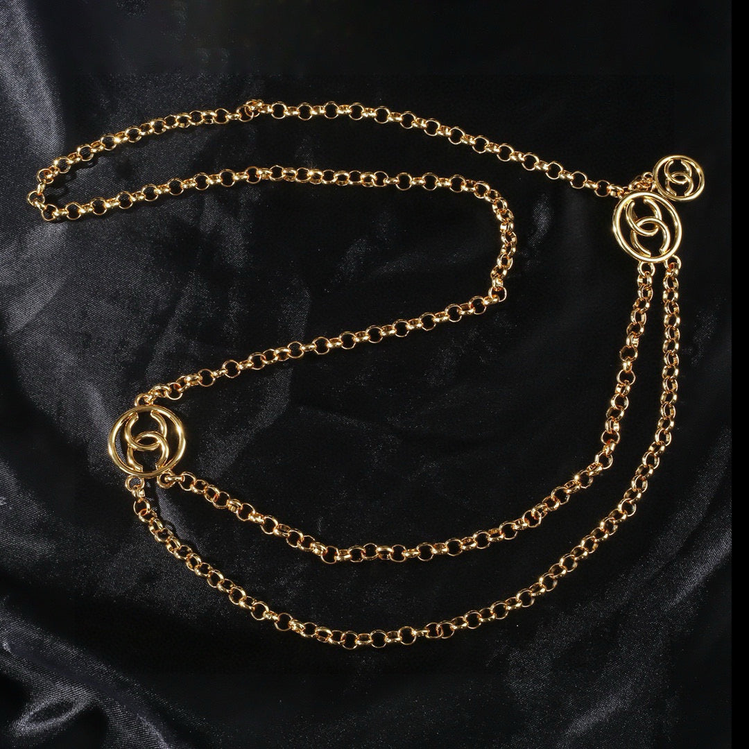 Signature Emblem Jewelry Accessory in Polished Metal-Tone – Design 054 front product view