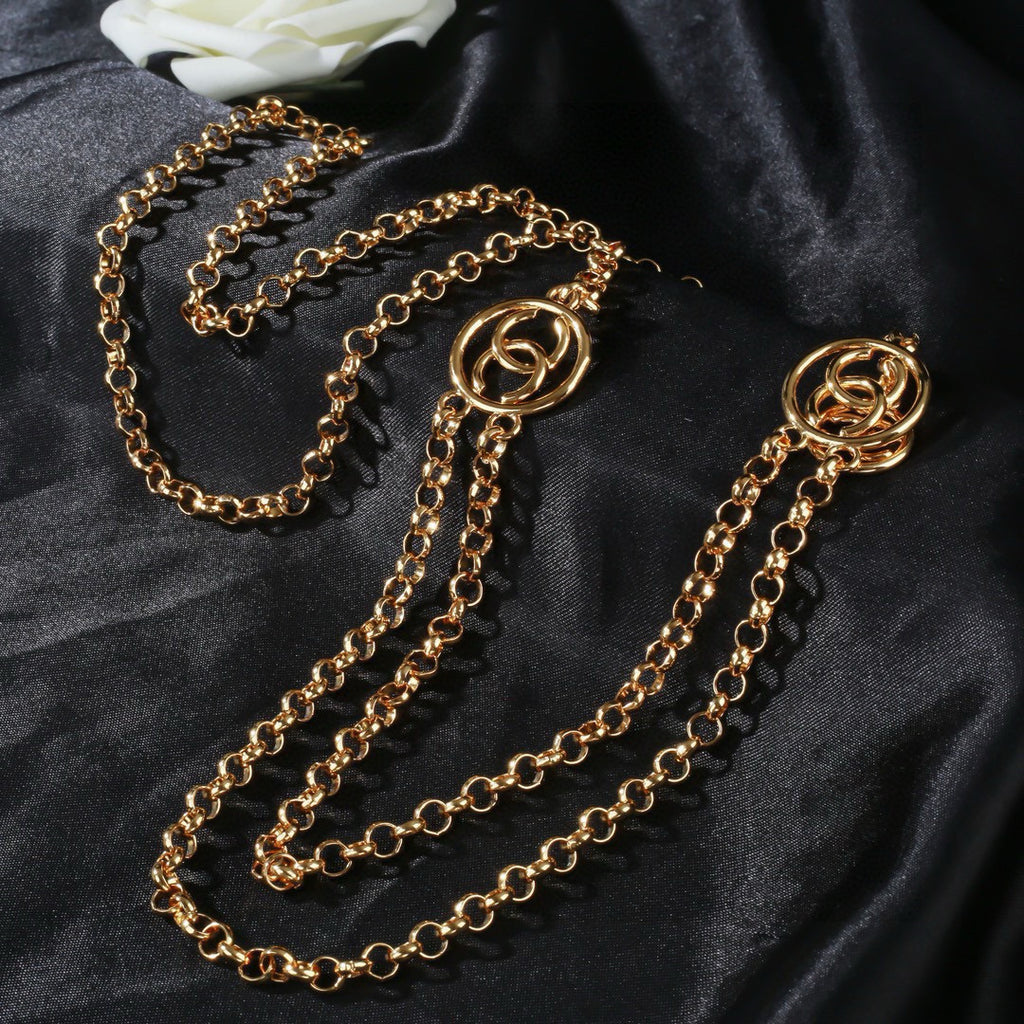 Signature Emblem Jewelry Accessory in Polished Metal-Tone – Design 054 styled product view