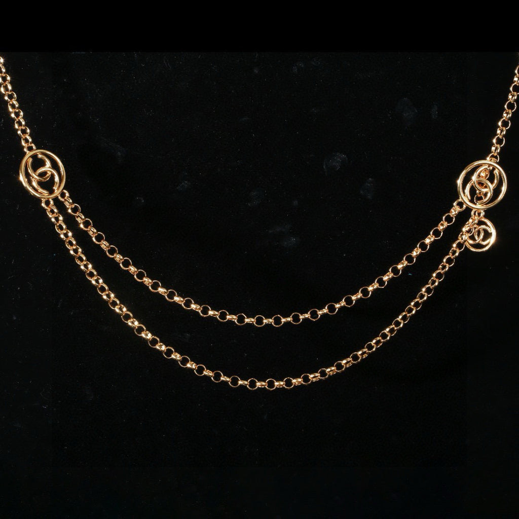 Signature Emblem Jewelry Accessory in Polished Metal-Tone – Design 052 front product view