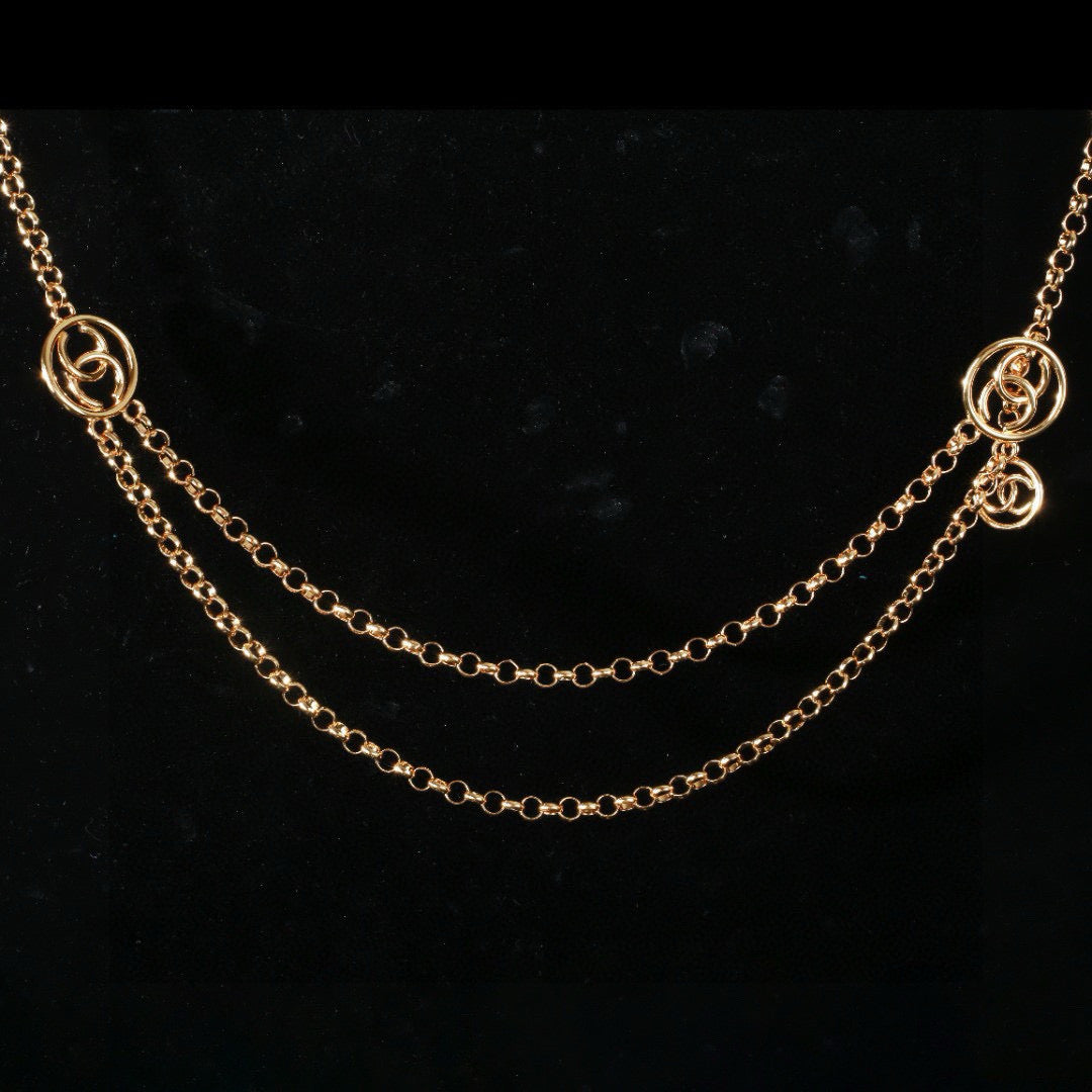 Signature Emblem Jewelry Accessory in Polished Metal-Tone – Design 054 front product view