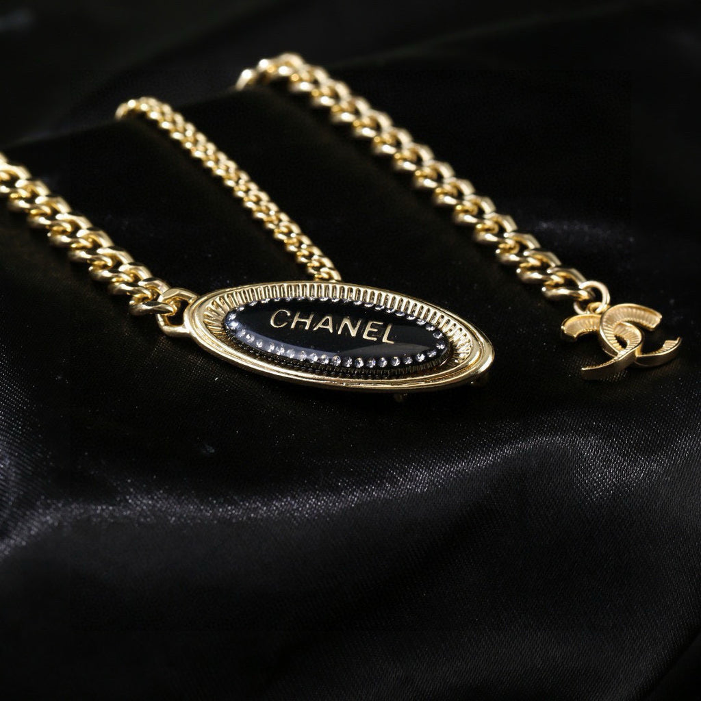 Signature Emblem Jewelry Accessory in Polished Metal-Tone – Design 051 front product view