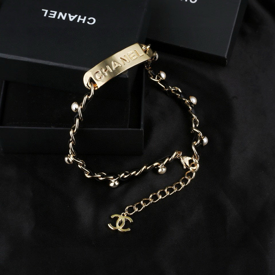 Signature Emblem Pendant Necklace in Gold-Tone – Design 051 detail view