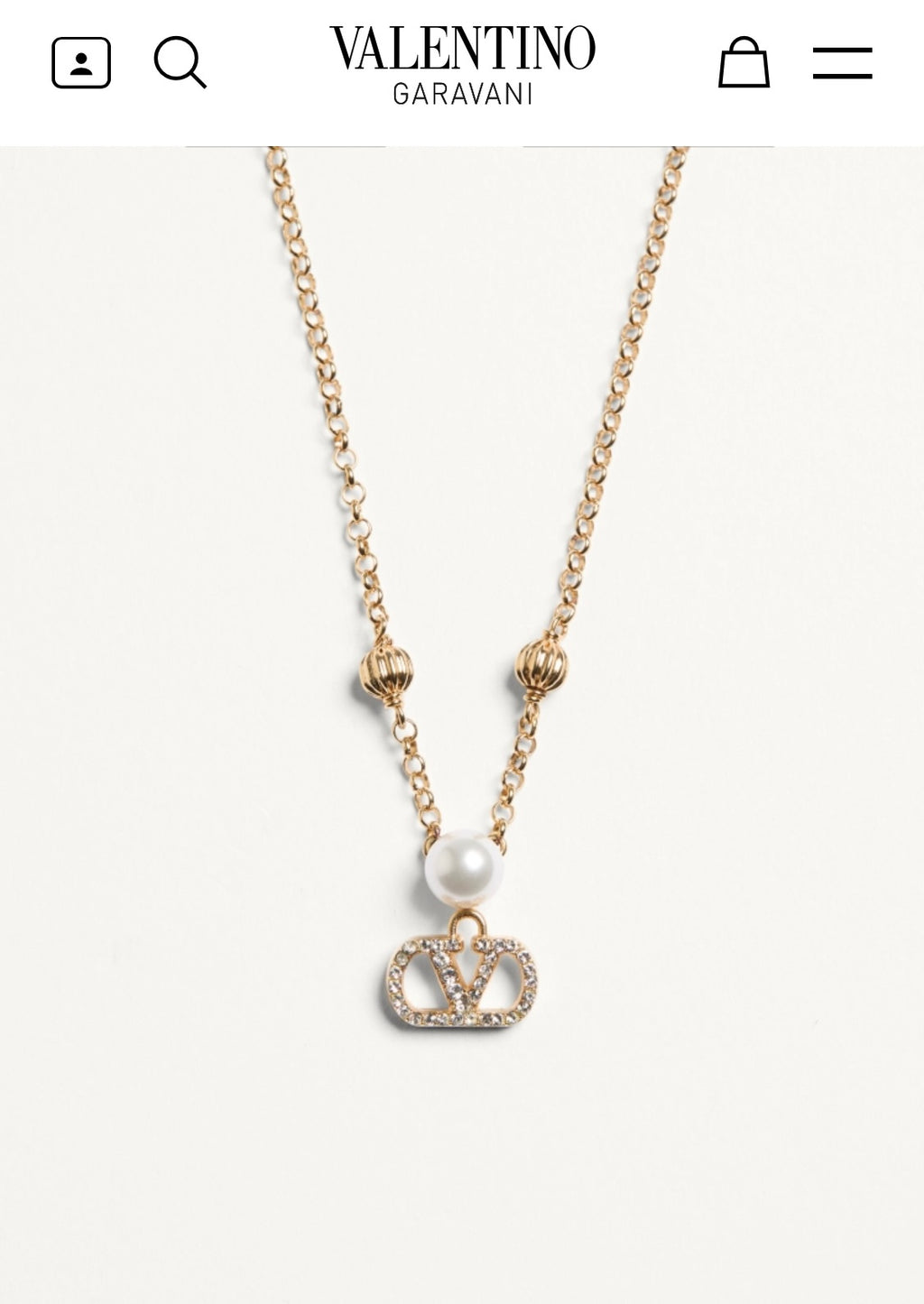 V Emblem Jewelry Accessory – White – Design 03 front view