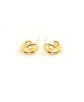 Signature Emblem Statement Earrings in Gold-Tone – Design 010 main product view