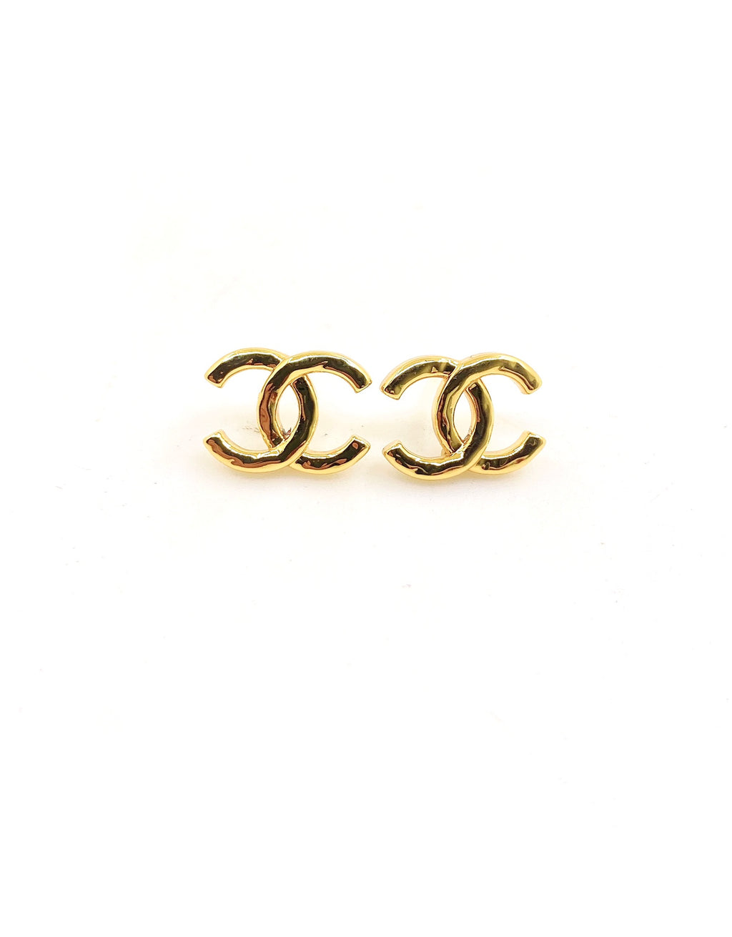 Signature Emblem Stud Earrings in Gold-Tone – Design 027 main product view