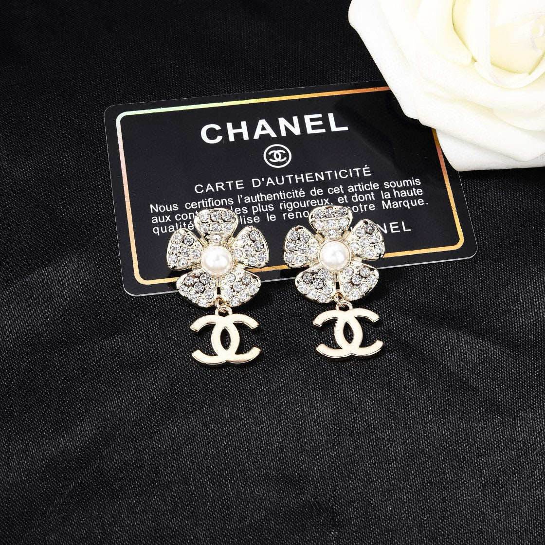 Signature Emblem Statement Earrings in Gold-Tone – Design 024 main product view