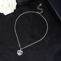 Double-C Emblem Pendant Necklace in Gold-Tone – Design 008 main product view