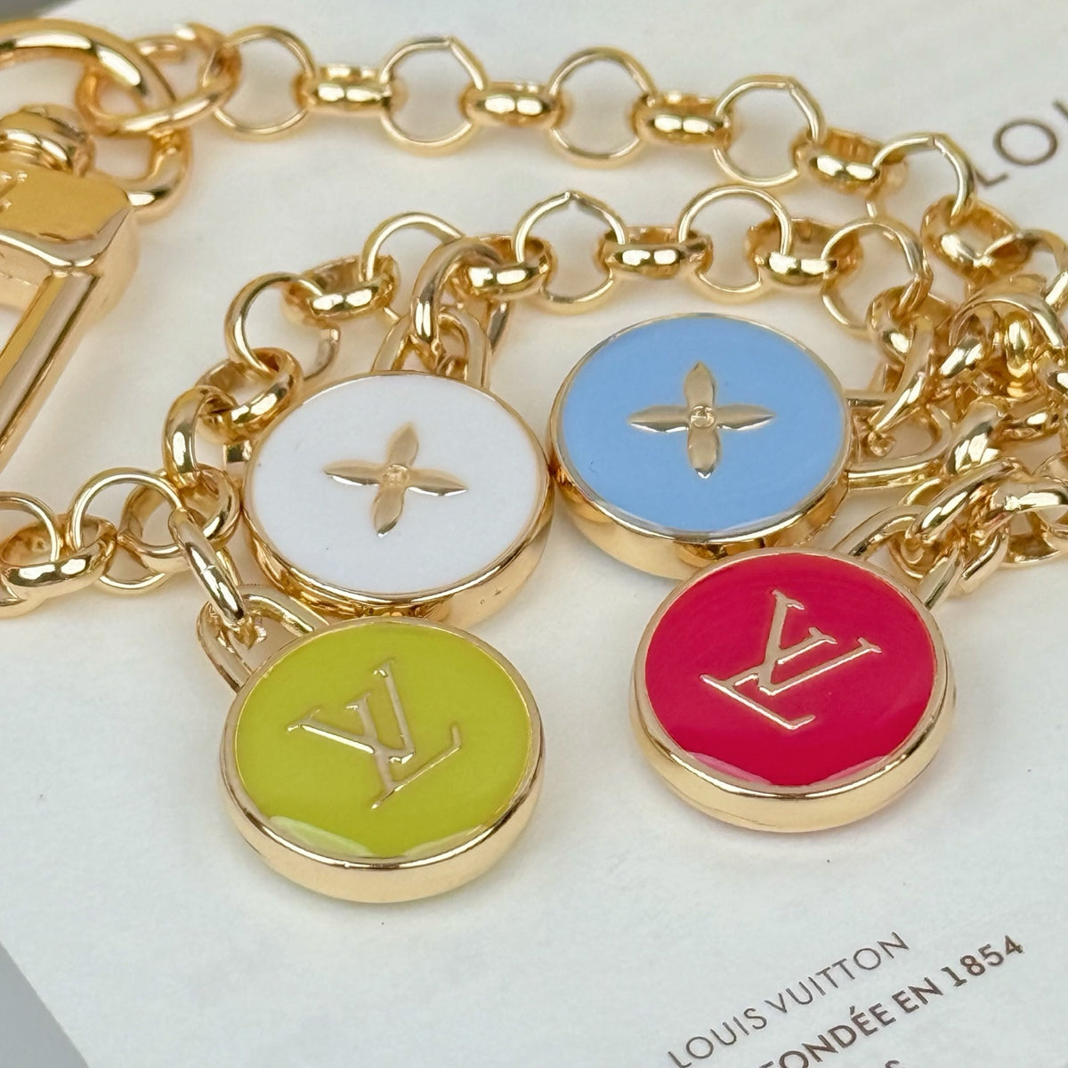 Letter Jewelry Accessory in Polished Metal-Tone – Design 007 main product view