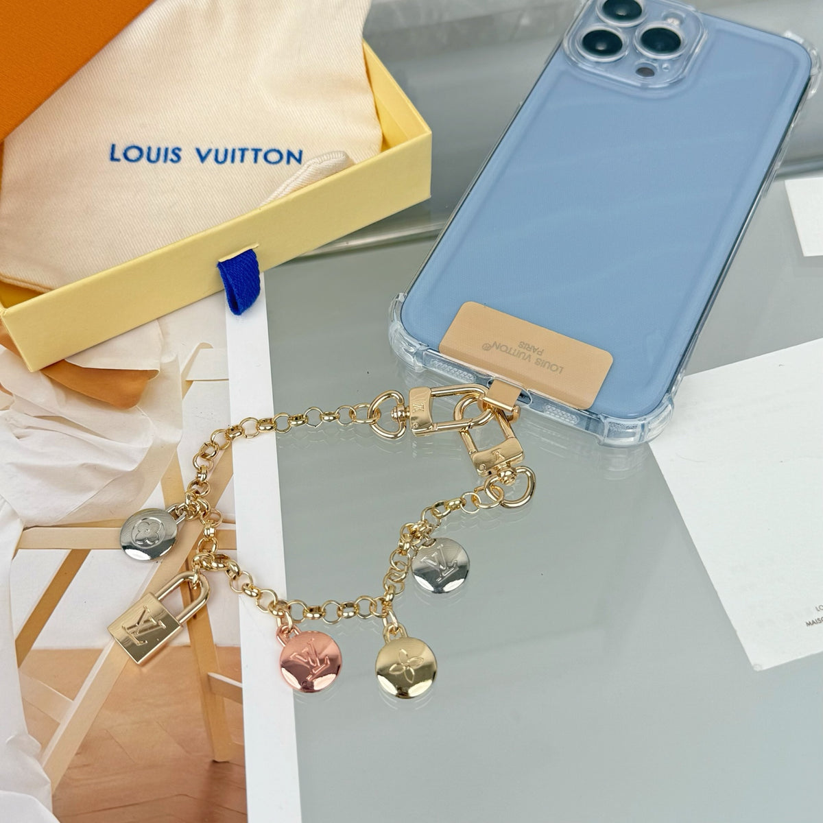 Letter Jewelry Accessory in Polished Metal-Tone – Design 008 front product view