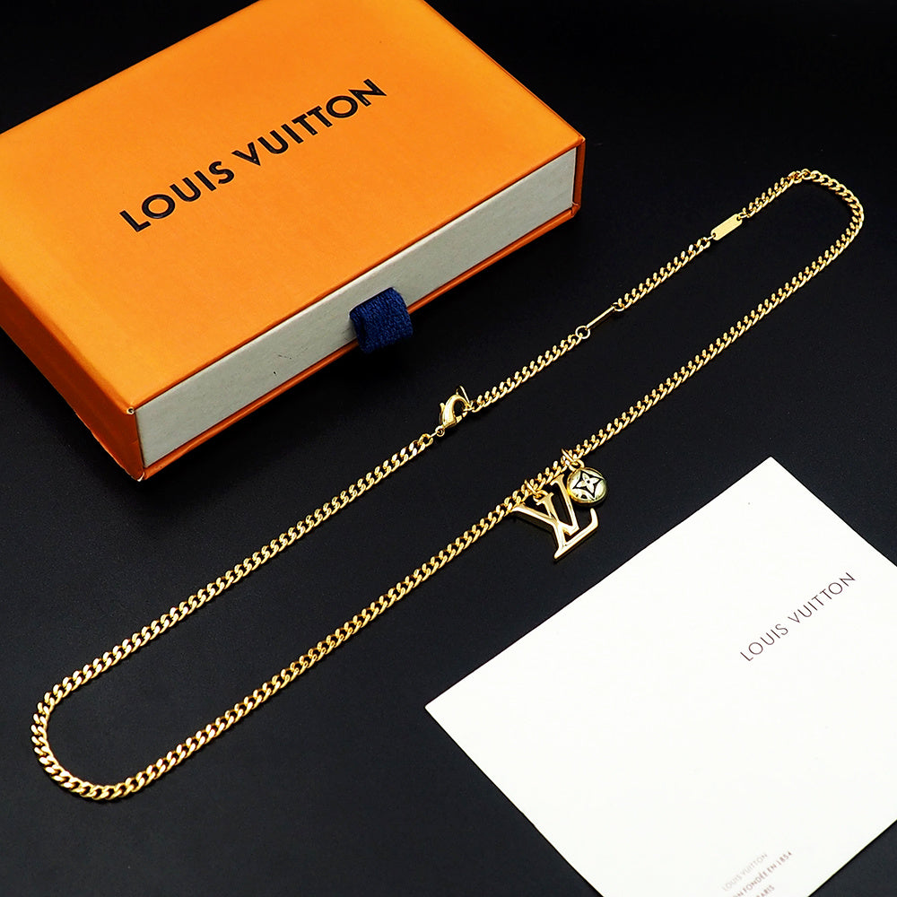 Geometric Emblem Pendant Necklace in Polished Metal-Tone – Design 027 close-up detail