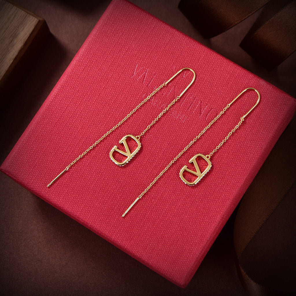 Signature Emblem Stud Earrings in Gold-Tone – Design 11 front view