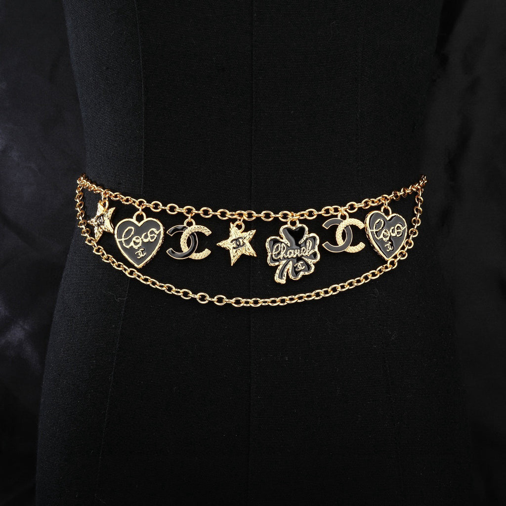 Signature Emblem Jewelry Accessory in Polished Metal-Tone – Design 002 front product view