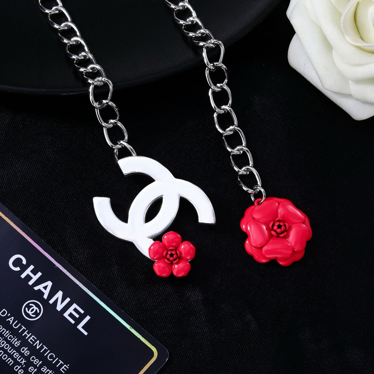 Signature Emblem Jewelry Accessory in Polished Metal-Tone – Design 001 detail view