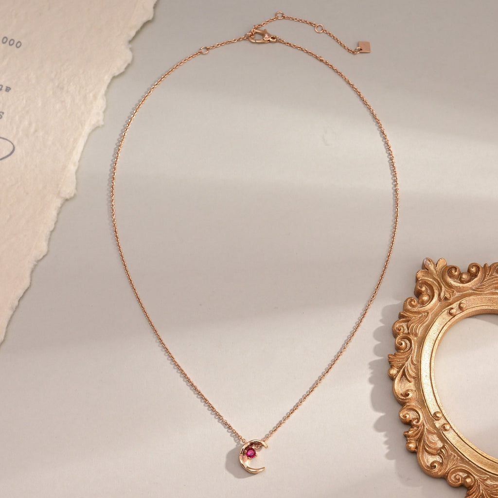 Signature Emblem Pendant Necklace in Polished Metal-Tone – Design 054 styled product view