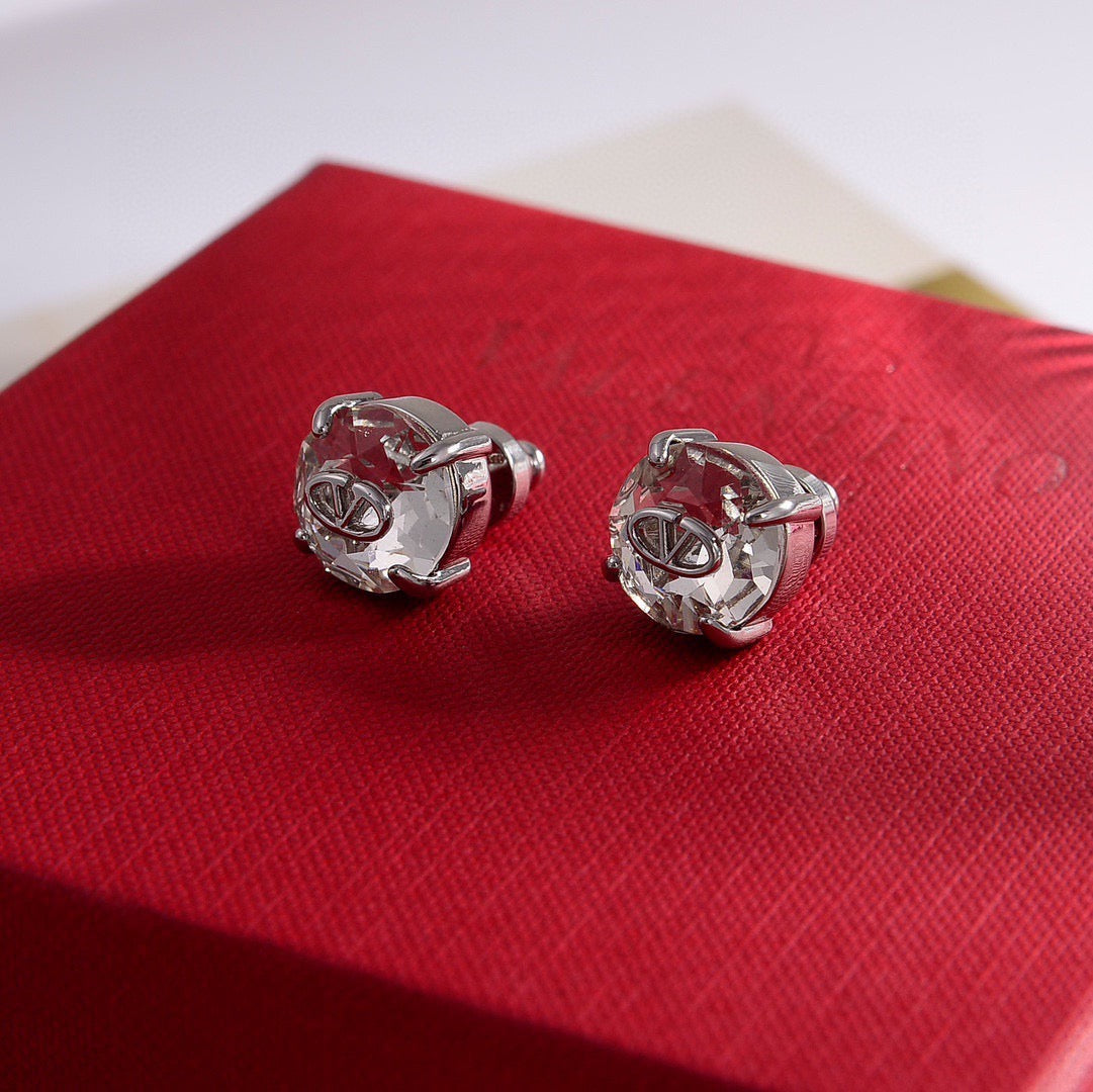 Signature Emblem Stud Earrings in Gold-Tone – Design 10 main product view