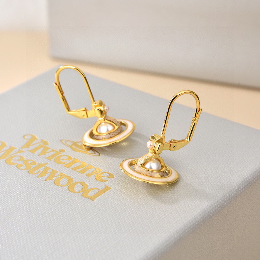 Orb Stud Earrings in Polished Metal-Tone – Design 013 main product view