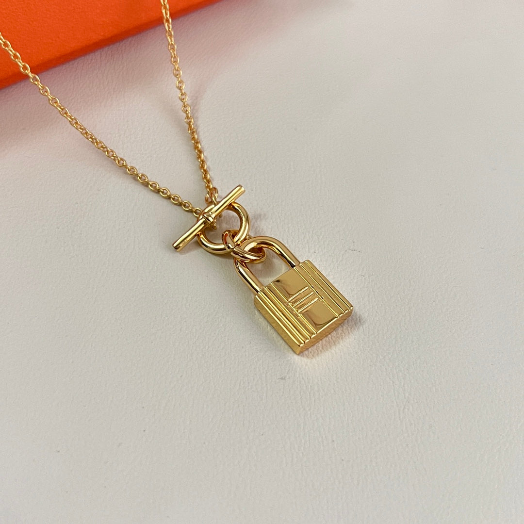 Horse Pendant Necklace in Polished Metal-Tone – Design 004 styled product view