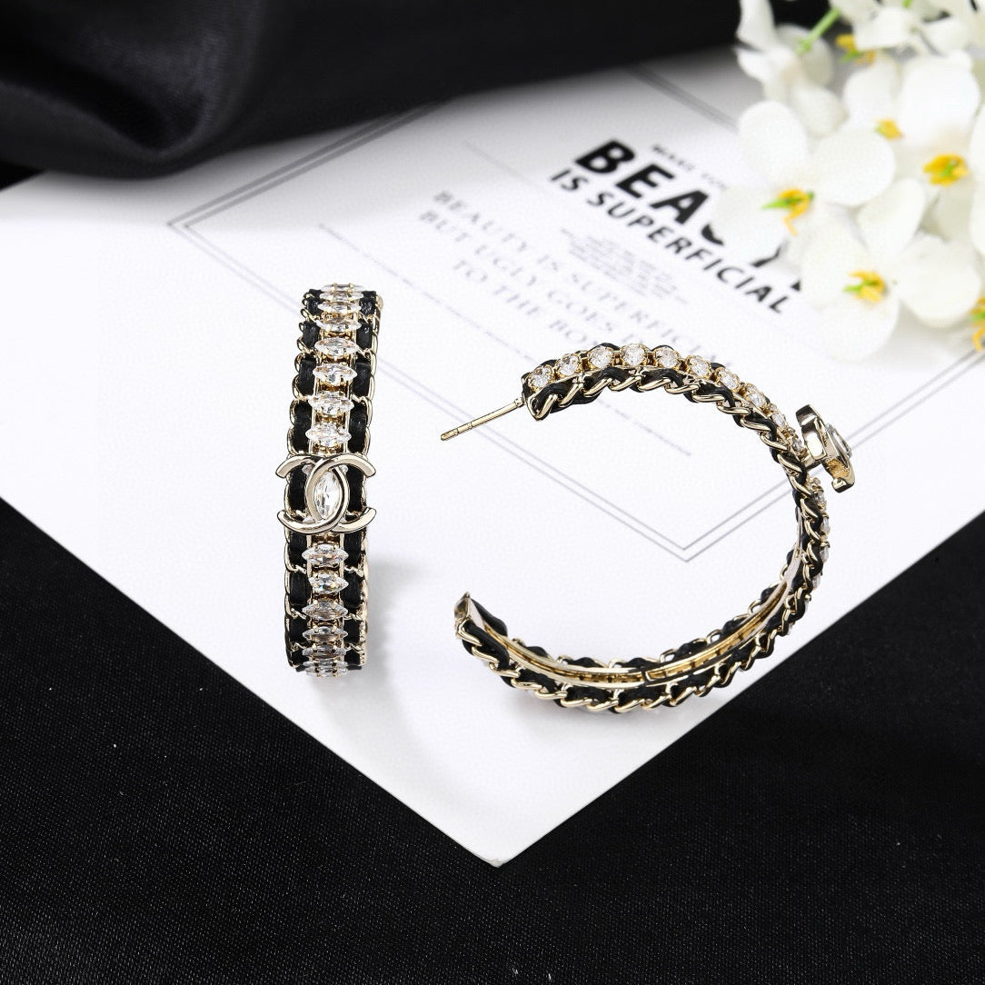 Signature Emblem Statement Earrings in Polished Metal-Tone – Design 007 side detail
