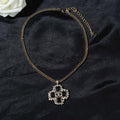 Double-C Emblem Pendant Necklace in Gold-Tone – Design 002 main product view