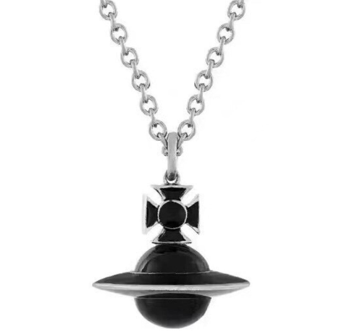 Orb Pendant Necklace in Polished Metal-Tone – Design 024 main product view