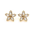 Signature Emblem Crystal-Accent Stud Earrings – Design 003 main product view