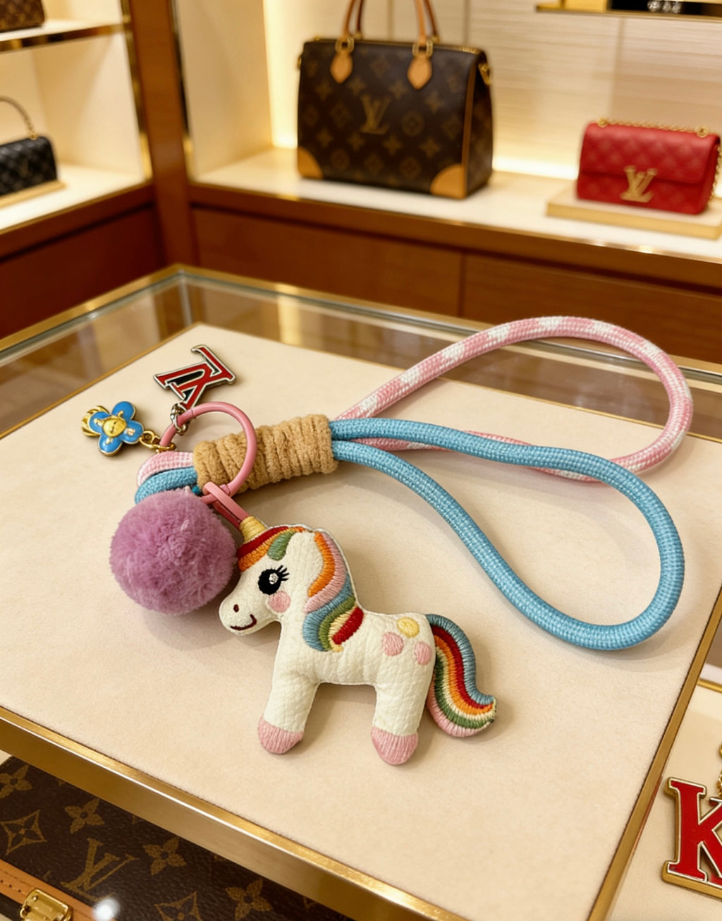 Bag Motif Keychain – Bag Detail – Design 004 styled product view