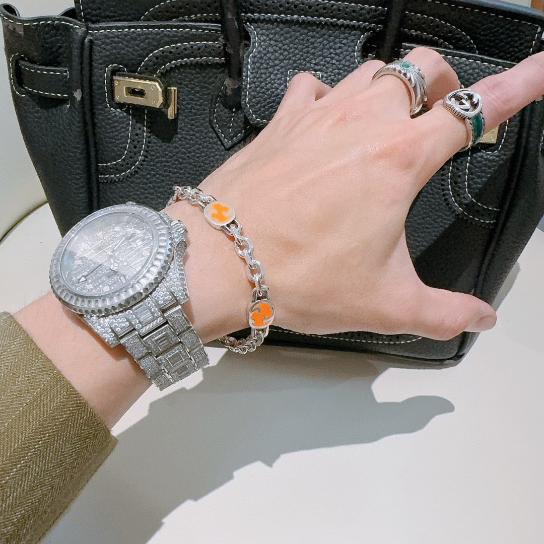 Horse Bracelet in Polished Metal-Tone – Design 002 main product view
