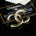 Signature Emblem Brooch in Polished Metal-Tone – Design 008 main product view