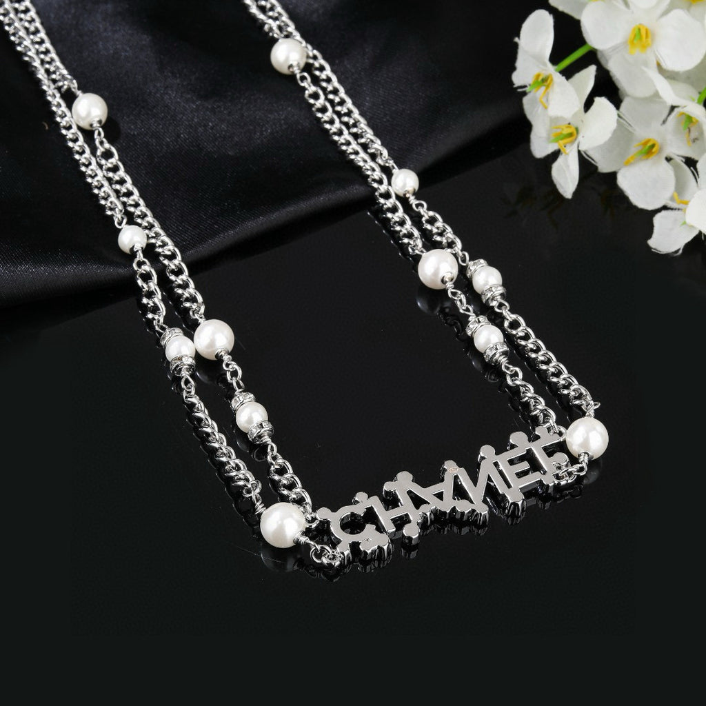 Signature Emblem Jewelry Accessory in Polished Metal-Tone – Design 011 front product view