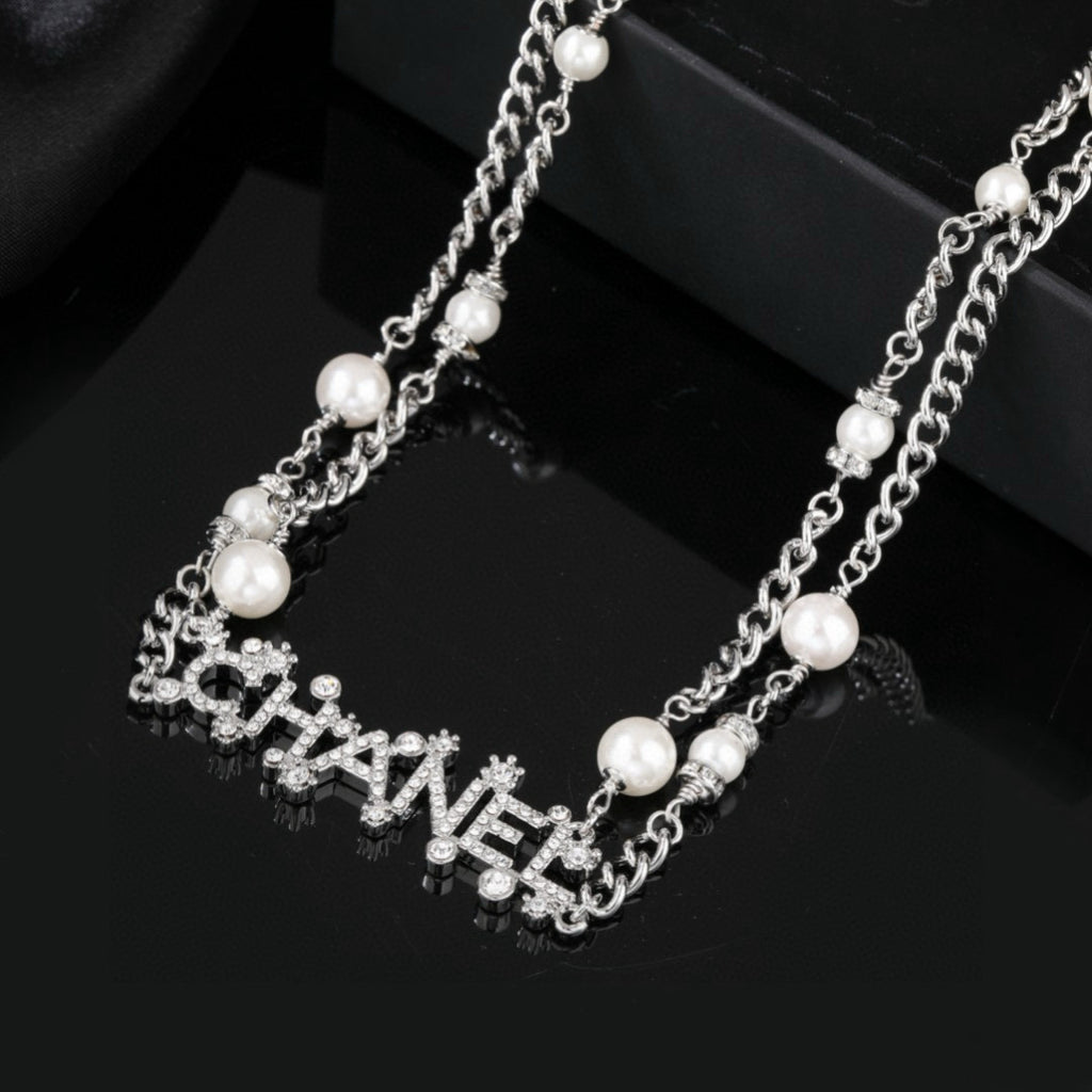 Signature Emblem Jewelry Accessory in Polished Metal-Tone – Design 011 styled product view