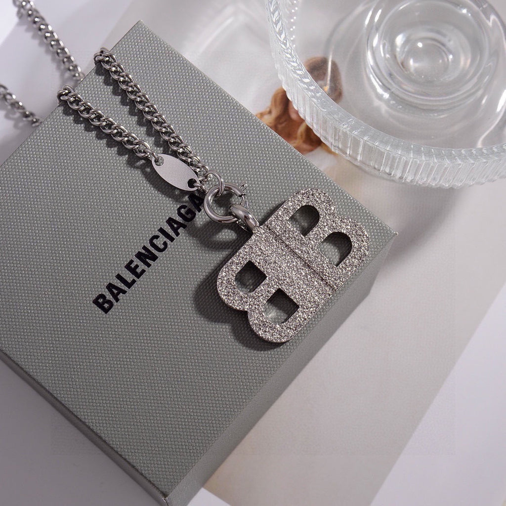 Geometric Emblem Pendant Necklace in Gold-Tone – Design 002 detail view