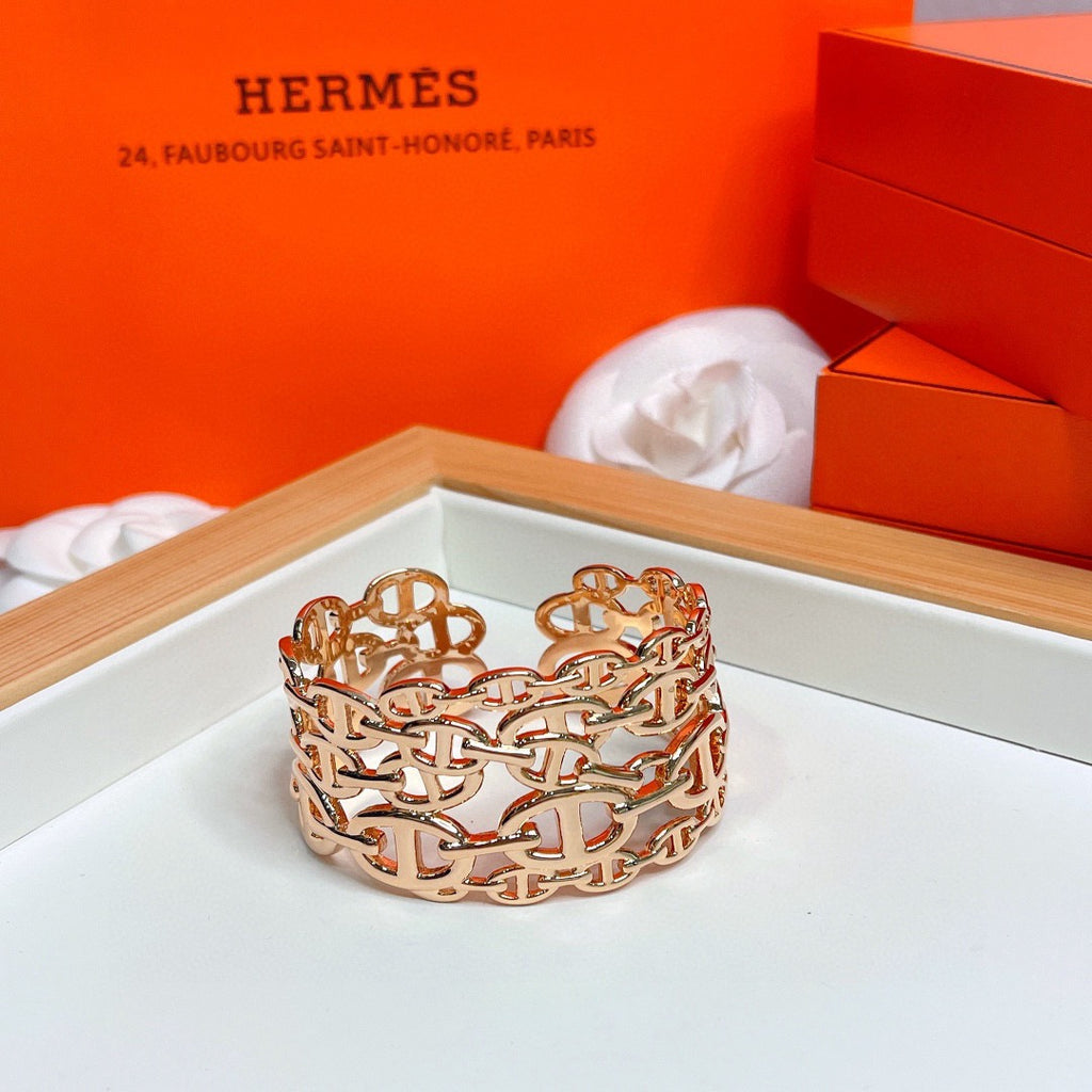 Toggle Bangle in Polished Metal-Tone front product view