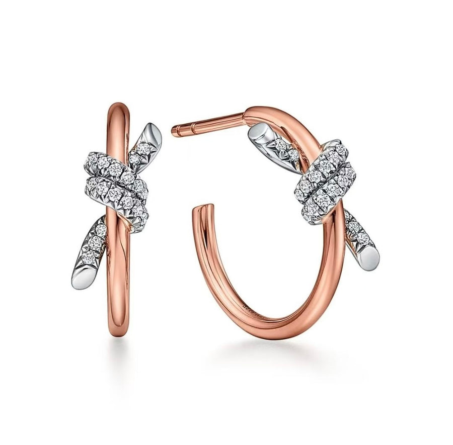 Knot Stud Earrings in Gold-Tone – Knot Detail main product view