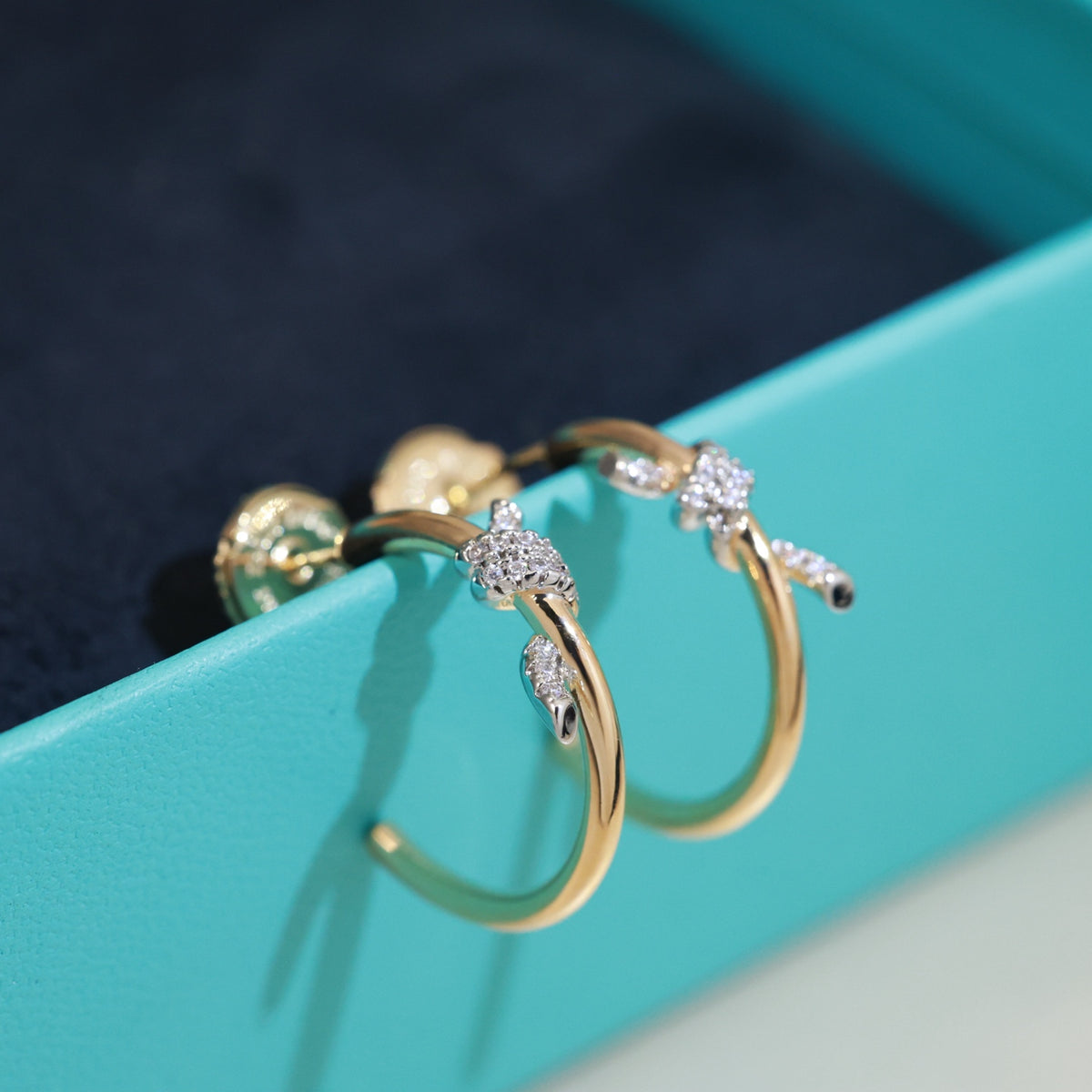 Knot Stud Earrings in Gold-Tone – Knot Detail styled product view
