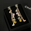 Letter Stud Earrings in Gold-Tone – Design 001 main product view