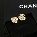 Camellia Stud Earrings in Gold-Tone – Camellia Detail – Design 003 main product view