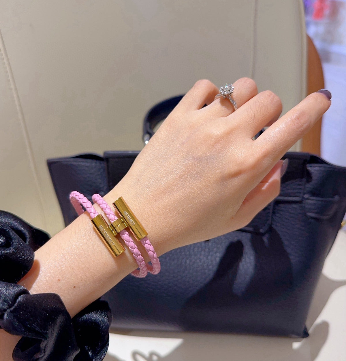 Horse Braided Bracelet in Silver-Tone – Braided Detail – Design 003 styled product view