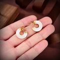 Orb Stud Earrings in Polished Metal-Tone – Design 011 main product view