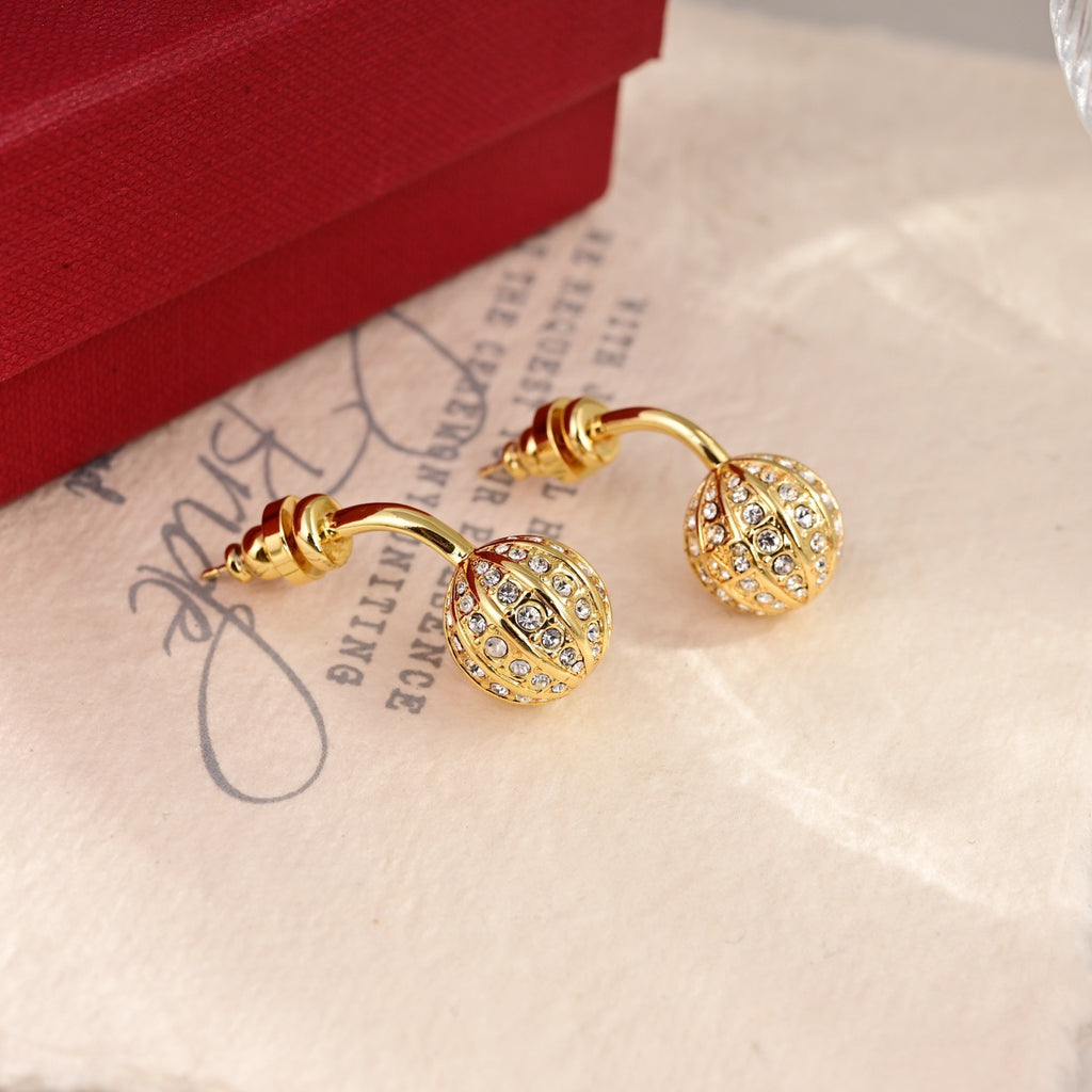 Signature Emblem Statement Earrings in Polished Metal-Tone – Design 01 main product view