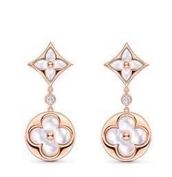 Clover Stud Earrings in Rose-Gold-Tone – Rose Gold Detail – Design 002 main product view