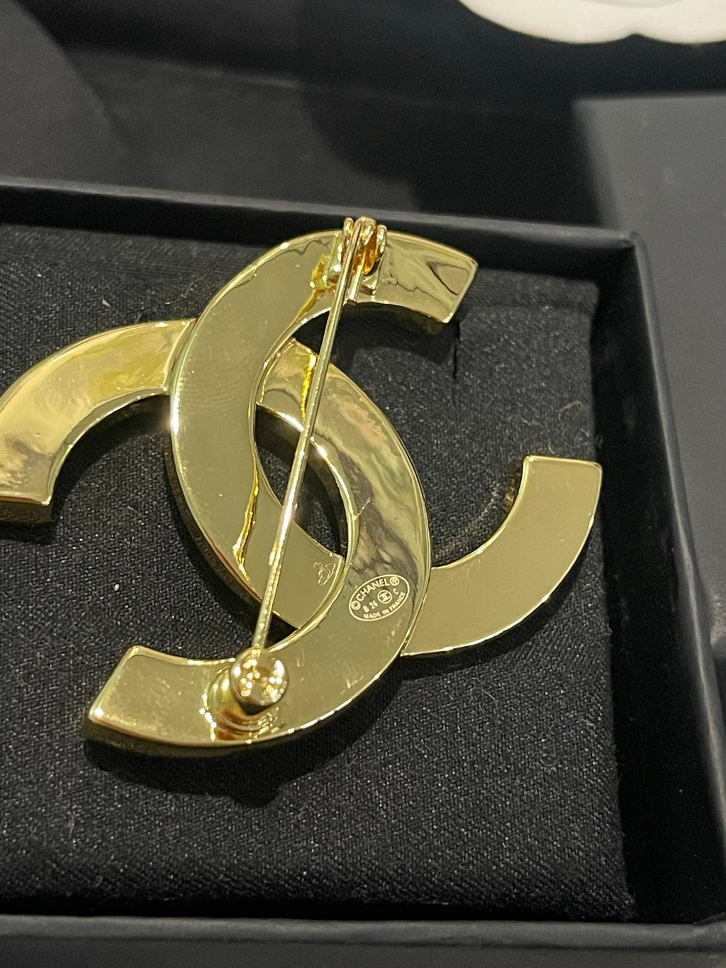 Signature Emblem Brooch in Gold-Tone – Design 009 styled product view