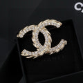 Signature Emblem Brooch in Polished Metal-Tone – Design 017 main product view