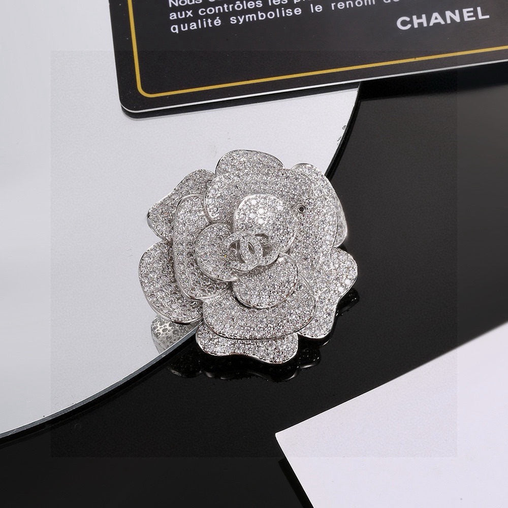 Signature Emblem Brooch in Gold-Tone – Design 004 main product view